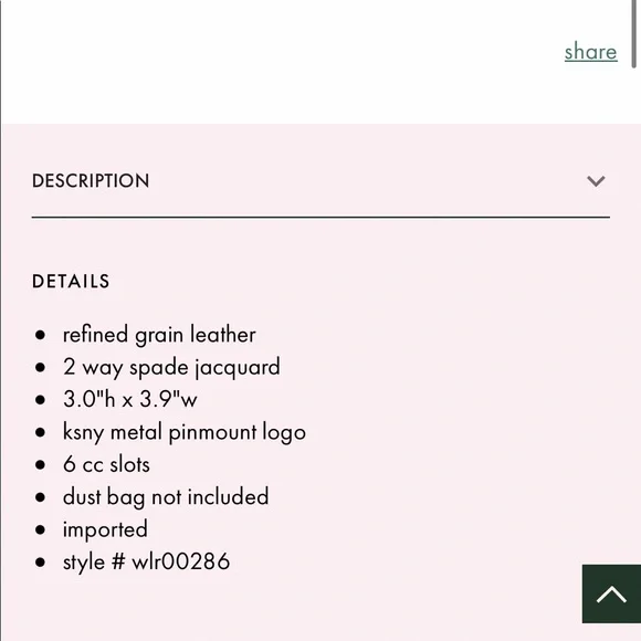 Kate Spade x Disney Minnie Mouse Card Wallet - Picture 8 of 8